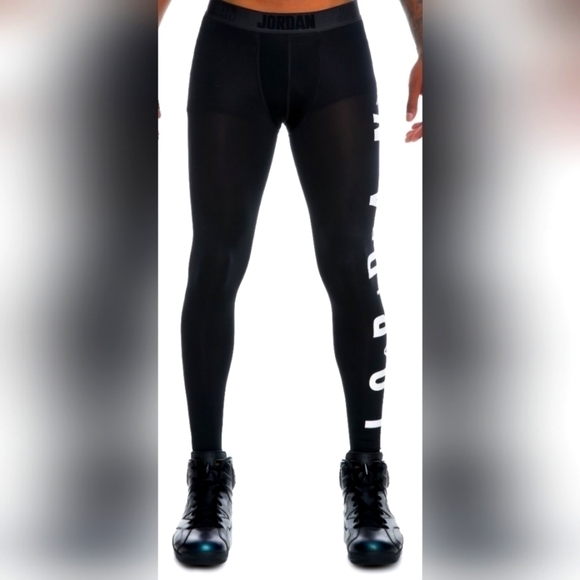 Air Jordan Boy's Black Compression Training Tights Size Small - Picture 2 of 12